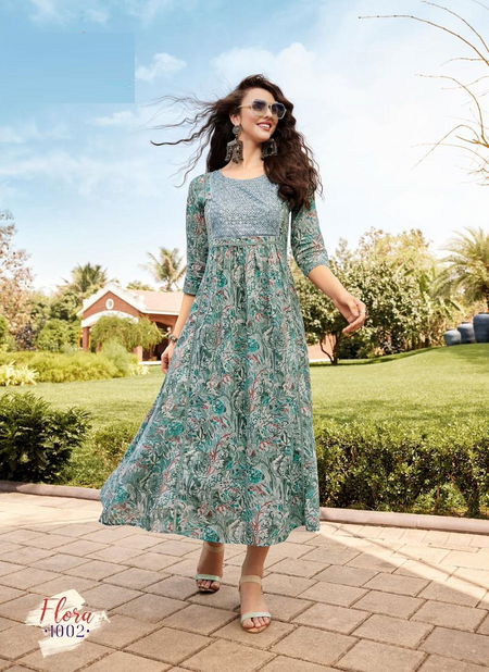 Flora By Ladies Flavour Printed Kurtis Catalog Catalog